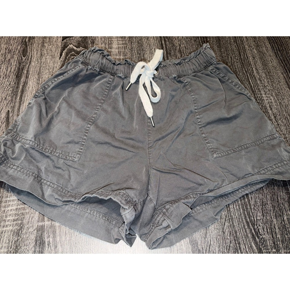 Aerie Women's Utility Shorts Gray Elastic Waist Drawstring Athleisure Size M